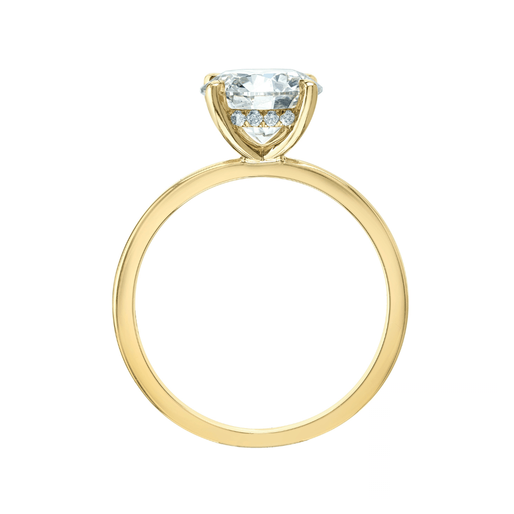 1.65 Carat Wedding Ring in 14k Yellow Gold - BellemareDugasJoaillerie