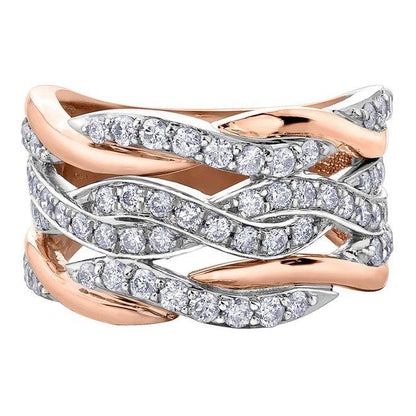 10k Braided Three Band Ring - BellemareDugasJoaillerie