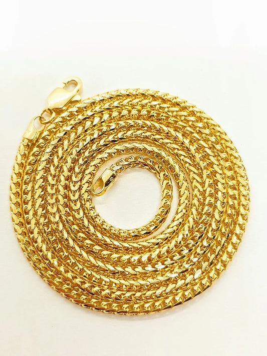 10k Solid Gold Franco chain ~2mm - BellemareDugasJoaillerie