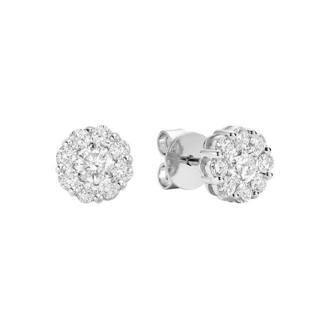 14K White Gold and Diamonds 0.5 carat Earrings - BellemareDugasJoaillerie