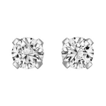 14K White Gold and Diamonds 1.00 Carat Screw back stud Earrings - BellemareDugasJoaillerie