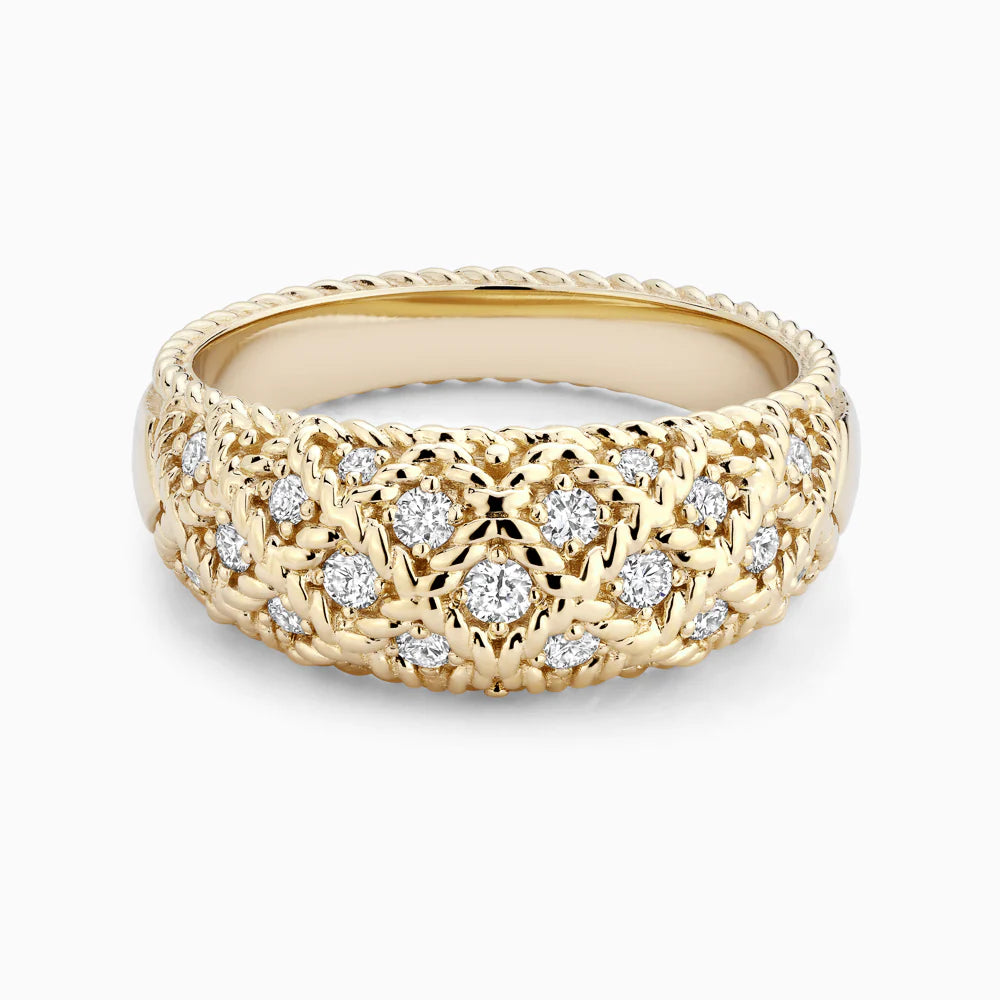 Diamond ring, ring, diamond, pavé, 18k gold, gold, gold ring, yellow gold