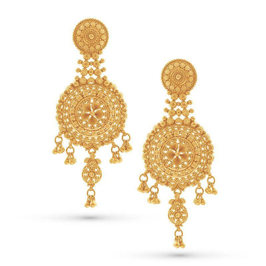 22k Gold, Yellow Gold, Gold, Gold earring, earrings