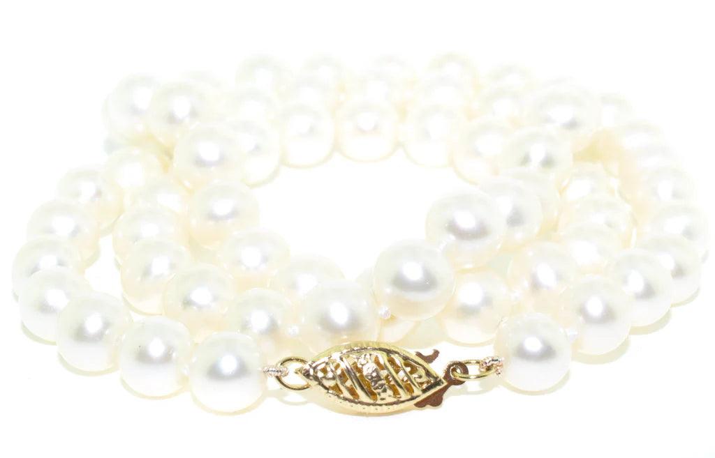 Freshwater Pearl Necklace in 14k Yellow Gold - BellemareDugasJoaillerie