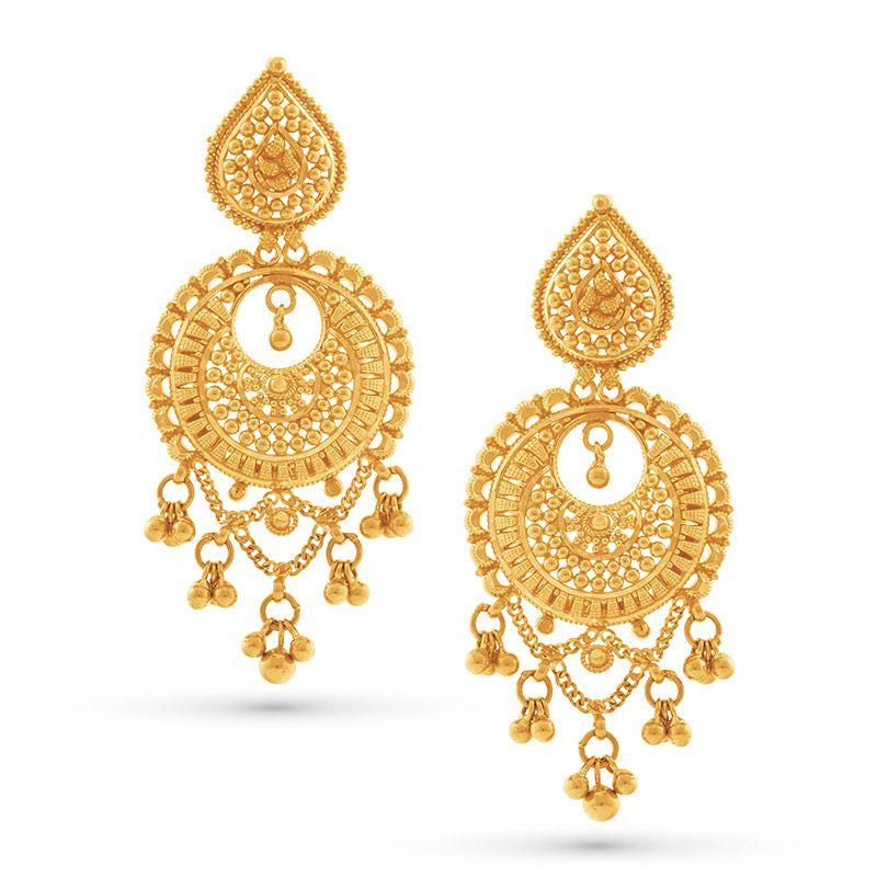 Fringe Dangles Chand earrings in 22k Gold - BellemareDugasJoaillerie