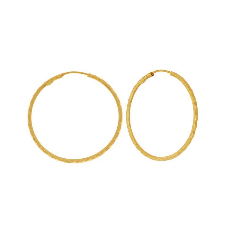 Grand Textured Hoops in 22k Gold - BellemareDugasJoaillerie