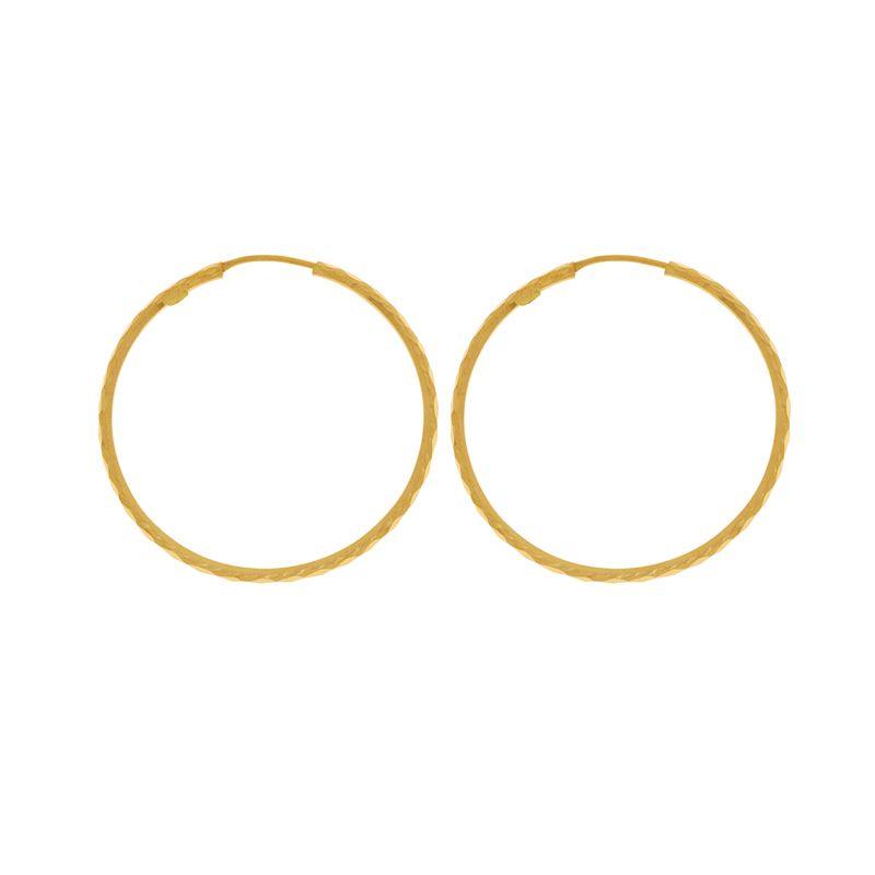 Grand Textured Hoops in 22k Gold - BellemareDugasJoaillerie