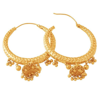 Grandiose Jhumka Hoop Earrings in 22k Gold - BellemareDugasJoaillerie