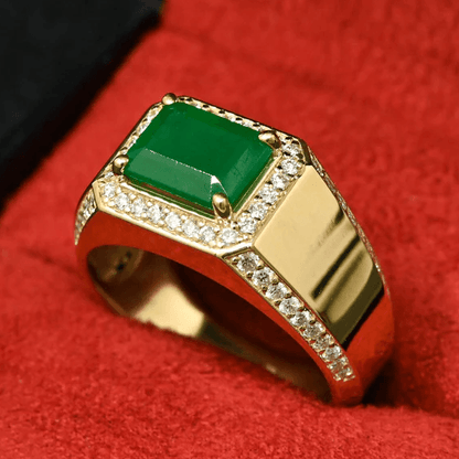 Green Emperor Gold Ring - BellemareDugasJoaillerie