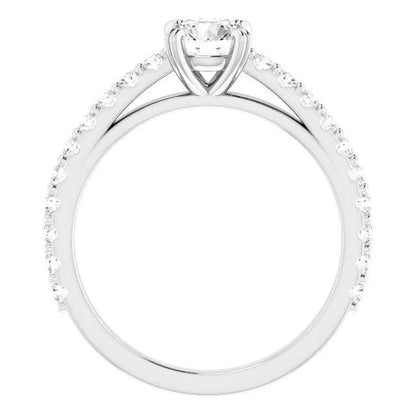 Lumière Diamond Engagement Ring in 14k White Gold - BellemareDugasJoaillerie