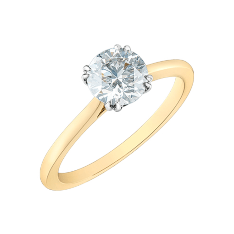 Solitary Ring 1.02CT in 14k yellow gold - BellemareDugasJoaillerie