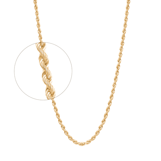 Yellow Gold chain 10k 24 inch 4mm - BellemareDugasJoaillerie